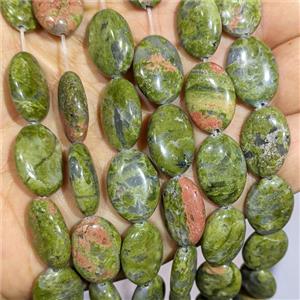 Natural Unakite Oval Beads, approx 13-18mm [GB25164]