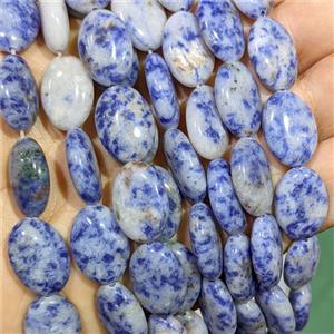 Blue Dalmatian Jasper Oval Beads, approx 13-18mm [GB25167]