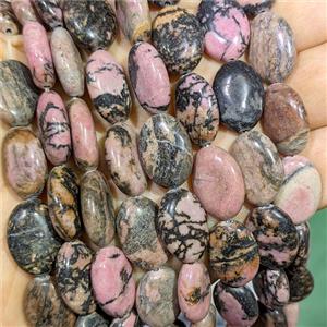 Natural Chinese Rhodonite Oval Beads Pink, approx 13-18mm [GB25168]