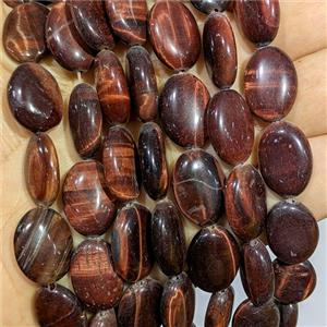 Red Tiger Eye Stone Oval Beads, approx 13-18mm [GB25179]