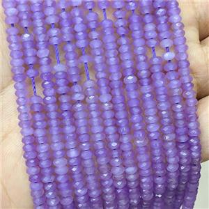 Lavender Dye Jade Beads Faceted Rondelle, approx 2x4mm [GB25187]
