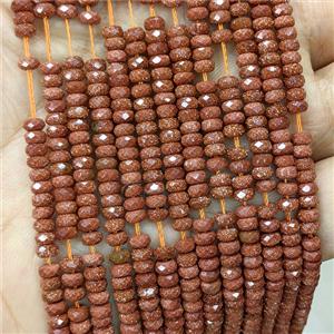 Golden Sandstone Beads Faceted Rondelle, approx 2x4mm [GB25192]