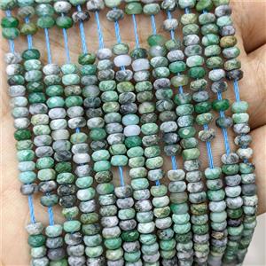 Green Variscite Beads Faceted Rondelle, approx 2x4mm [GB25202]