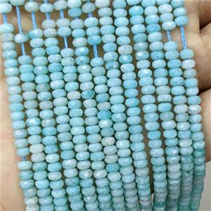 Green Amazonite Beads Faceted Rondelle, approx 2x4mm [GB25203]