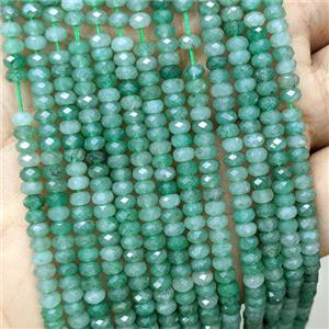 Green Aventurine Beads Faceted Rondelle, approx 2x4mm [GB25204]