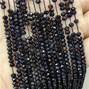 Black Stripe Agate Beads Faceted Rondelle Dye, approx 3x4mm [GB25207]
