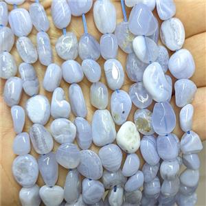 Natural Blue Lace Agate Chip Beads Freeform, approx 8-10mm [GB25297]