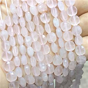 Natural Pink Rose Quartz Square Beads Faceted, approx 8mm [GB25324]