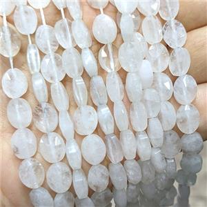 Natural Clear Quartz Oval Beads Faceted, approx 8-10mm [GB25361]