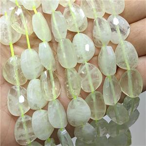 Natural Lemon Quartz Triangle Beads Faceted, approx 13-16mm [GB25435]