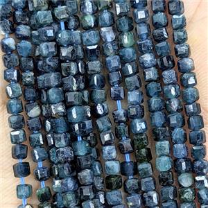 Natural Blue Tourmaline Beads Faceted Cube, approx 3mm [GB25716]