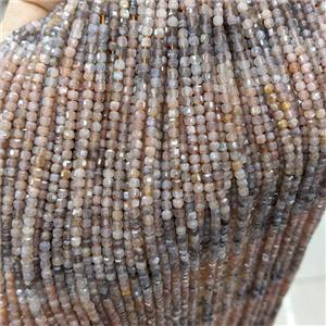 Natural Moonstone Beads Faceted Cube Multicolor, approx 3mm [GB25805]
