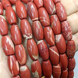 Natural Red Jasper Rice Beads AB-Grade, approx 10-20mm [GB25810]