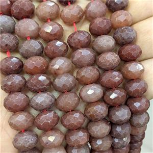 Red Aventurine Beads Faceted Rondelle, approx 8x12mm [GB25818]