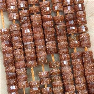 Golden Sandstone Heishi Beads Faceted, approx 2-4mm [GB25864]