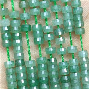 Natural Green Aventurine Heishi Beads Faceted, approx 2-4mm [GB25866]