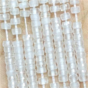 Clear Quartz Heishi Beads Faceted, approx 2-4mm [GB25870]