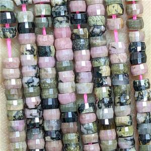 Natural Pink Chinese Rhodonite Heishi Beads Faceted, approx 2-4mm [GB25886]
