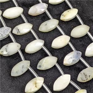 Natural White Opal Eye Beads Topdrilled Faceted, approx 8-16mm [GB25891]