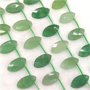 Natural Green Aventurine Eye Beads Topdrilled Faceted, approx 8-16mm [GB25893]