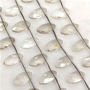 Smoky Quartz Eye Beads Topdrilled Faceted, approx 8-16mm [GB25897]