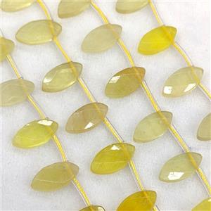 Natural Yellow Fluorite Eye Beads Topdrilled Faceted, approx 8-16mm [GB25899]
