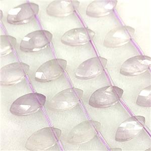 Natural Amethyst Eye Beads Topdrilled Faceted Lt.purple, approx 8-16mm [GB25900]