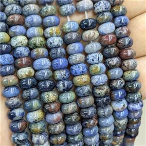 Natural Sunset Dumortierite Beads Smooth Rondelle Blue, approx 4x6mm [GB25940-4X6MM]