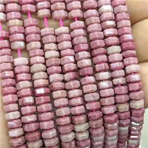 Natural Pink Wood Lace Jasper Hexagon Beads, approx 6mm [GB25961]