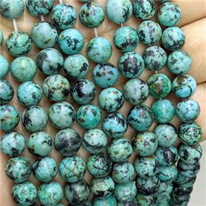 New African Turquoise Beads Green Smooth Round, approx 4mm [GB25965-4MM]