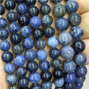 Natural Blue Dumortierite Beads Smooth Round, approx 8mm [GB25973-8MM]
