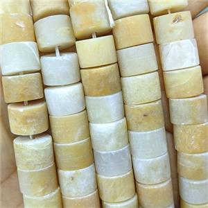 Natural Yellow Aventurine Heishi Beads Matte, approx 7-12mm [GB25978]