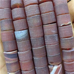 Natural Red Carnelian Agate Heishi Beads Matte, approx 7-12mm [GB25980]