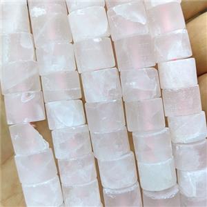 Natural Pink Rose Quartz Heishi Beads Matte, approx 7-12mm [GB25981]