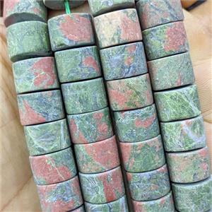 Natural Unakite Heishi Beads Matte, approx 7-12mm [GB25982]