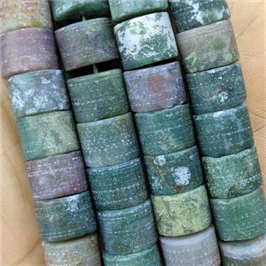Natural Indian Agate Heishi Beads Matte, approx 7-12mm [GB25983]