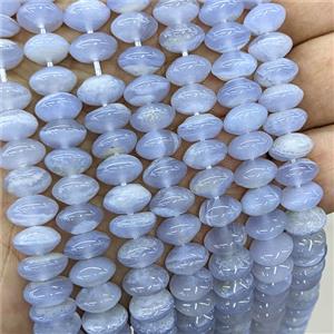 Natural Black Lace Agate Beads Smooth Rondelle, approx 10mm [GB25990]