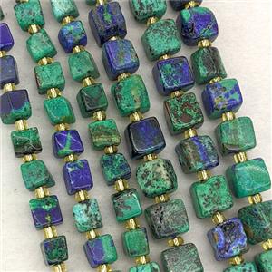 Natural Azurite Cube Beads A-Grade, approx 5-6mm [GB25991-5MM]