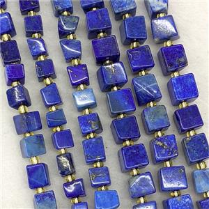 Natural Blue Lapis Lazuli Cube Beads A-Grade, approx 5-6mm [GB25992-5MM]
