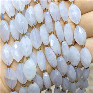 Natural Blue Scorolite Horseeye Beads Faceted, approx 10-16mm [GB26017]