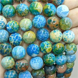 Natural Agate Beads Multicolor Dye Smooth Round, approx 14mm [GB26040]