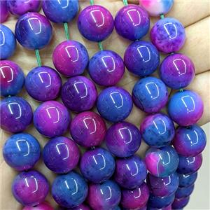 Natural Agate Beads Multicolor Dye Smooth Round, approx 14mm [GB26047]