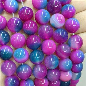 Natural Agate Beads Multicolor Dye Smooth Round, approx 14mm [GB26052]