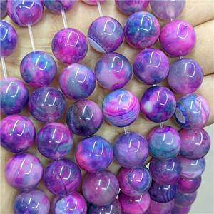 Natural Agate Beads Multicolor Dye Smooth Round, approx 14mm [GB26053]