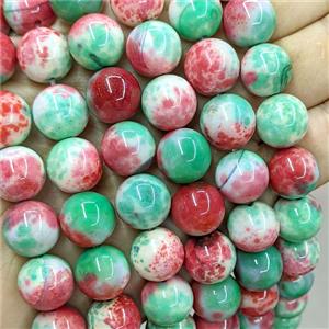 Natural Agate Beads Multicolor Dye Smooth Round, approx 14mm [GB26061]