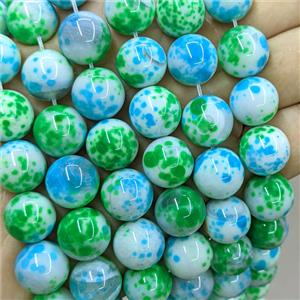 Natural Agate Beads Multicolor Dye Smooth Round, approx 14mm [GB26063]