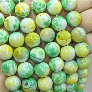 Natural Agate Beads Multicolor Dye Smooth Round, approx 14mm [GB26064]
