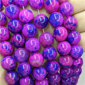 Natural Agate Beads Hotpink Dye Smooth Round, approx 14mm [GB26067]