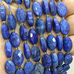 Natural Lapis Lazuli Horse-Eye Beads Faceted Blue Dye, approx 9-14mm [GB26089]