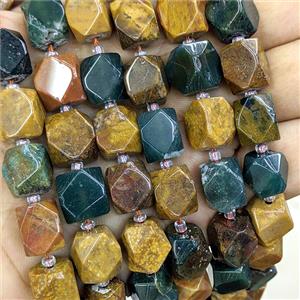 Natural Ocean Agate Nugget Beads Freeform Faceted, approx 9-12mm [GB26093]
